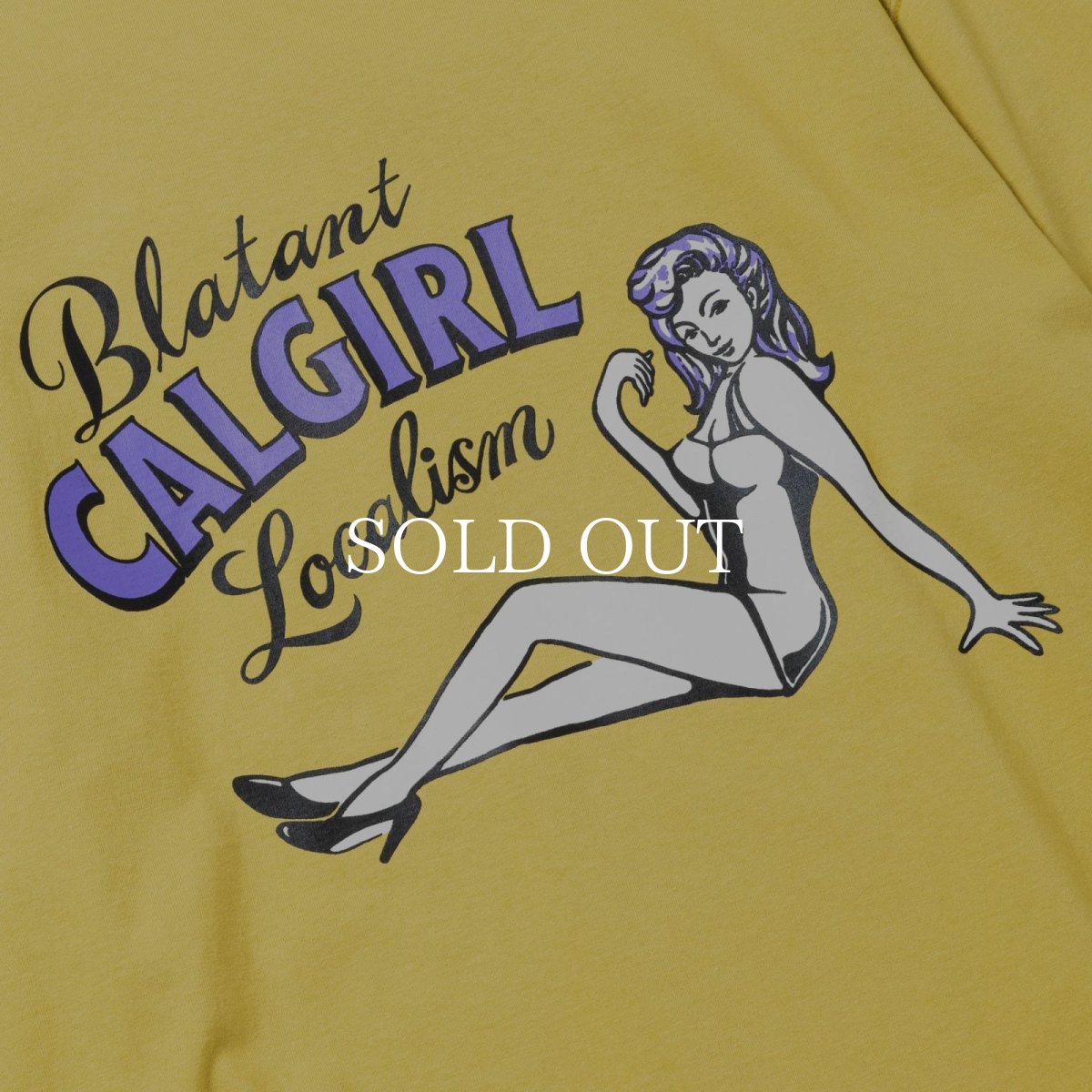 画像10: CALEE  VINTAGE TYPE SYNDICATE RETRO GIRL L/S TEE ＜NATURALLY PAINT DESIGN＞ (10)