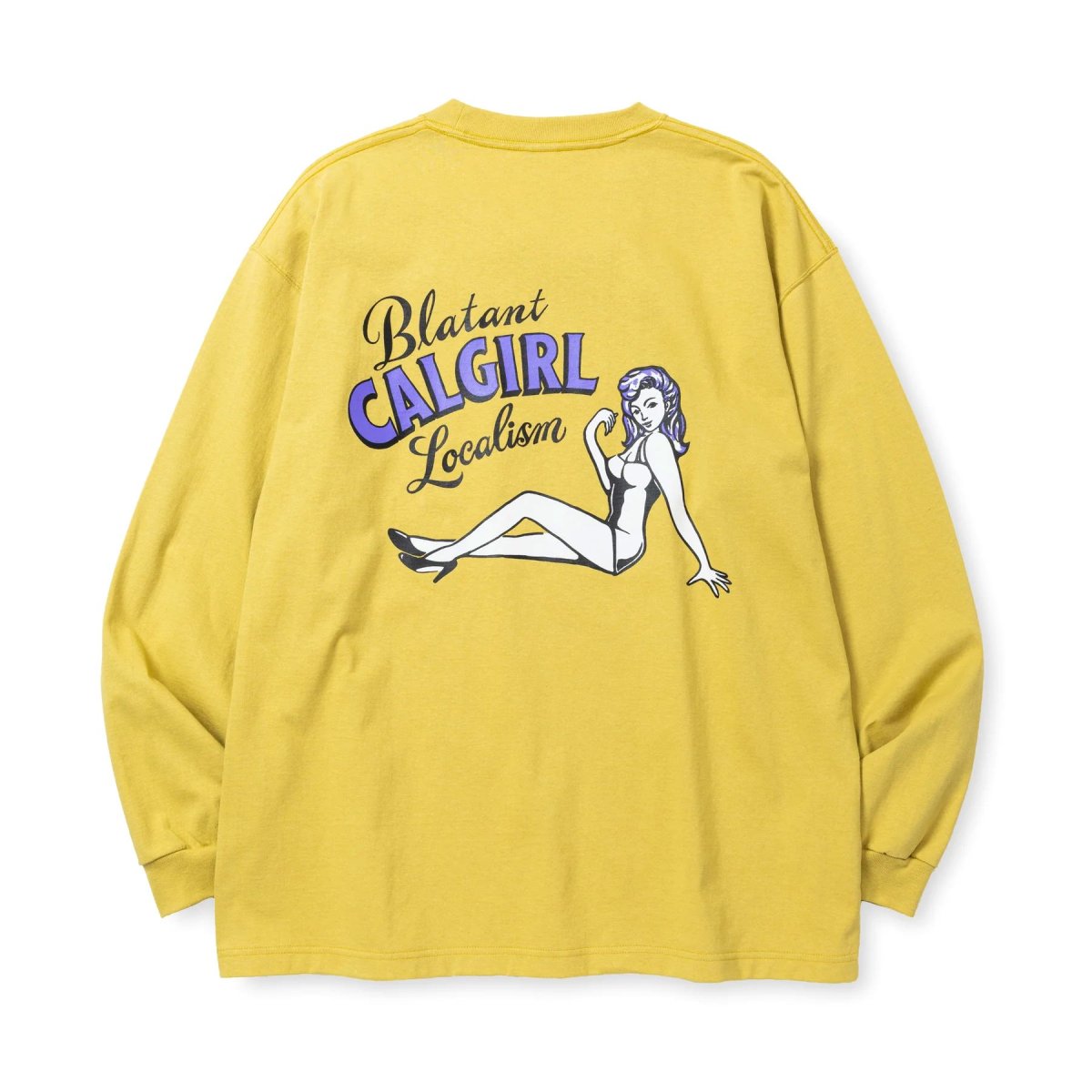 画像5: CALEE  VINTAGE TYPE SYNDICATE RETRO GIRL L/S TEE <NATURALLY PAINT DESIGN> (5)