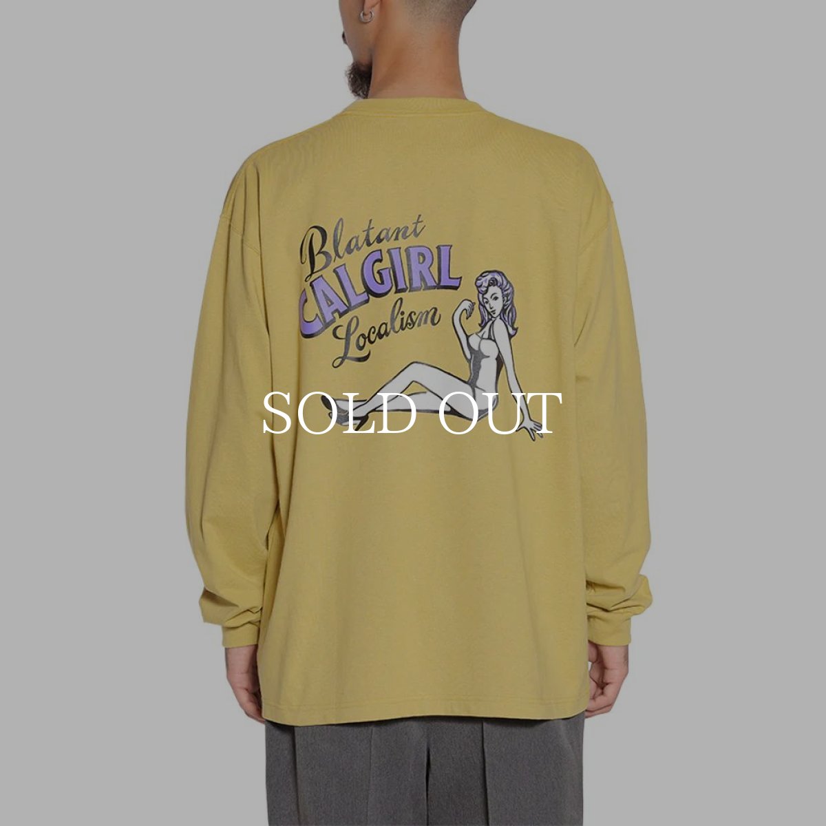 画像11: CALEE  VINTAGE TYPE SYNDICATE RETRO GIRL L/S TEE ＜NATURALLY PAINT DESIGN＞ (11)