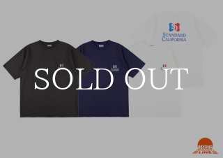 新品 スタンダードカリフォルニア シールドロゴ ポケットTシャツ M 黒 Standard California Heavyweight Shield Logo Pocket T