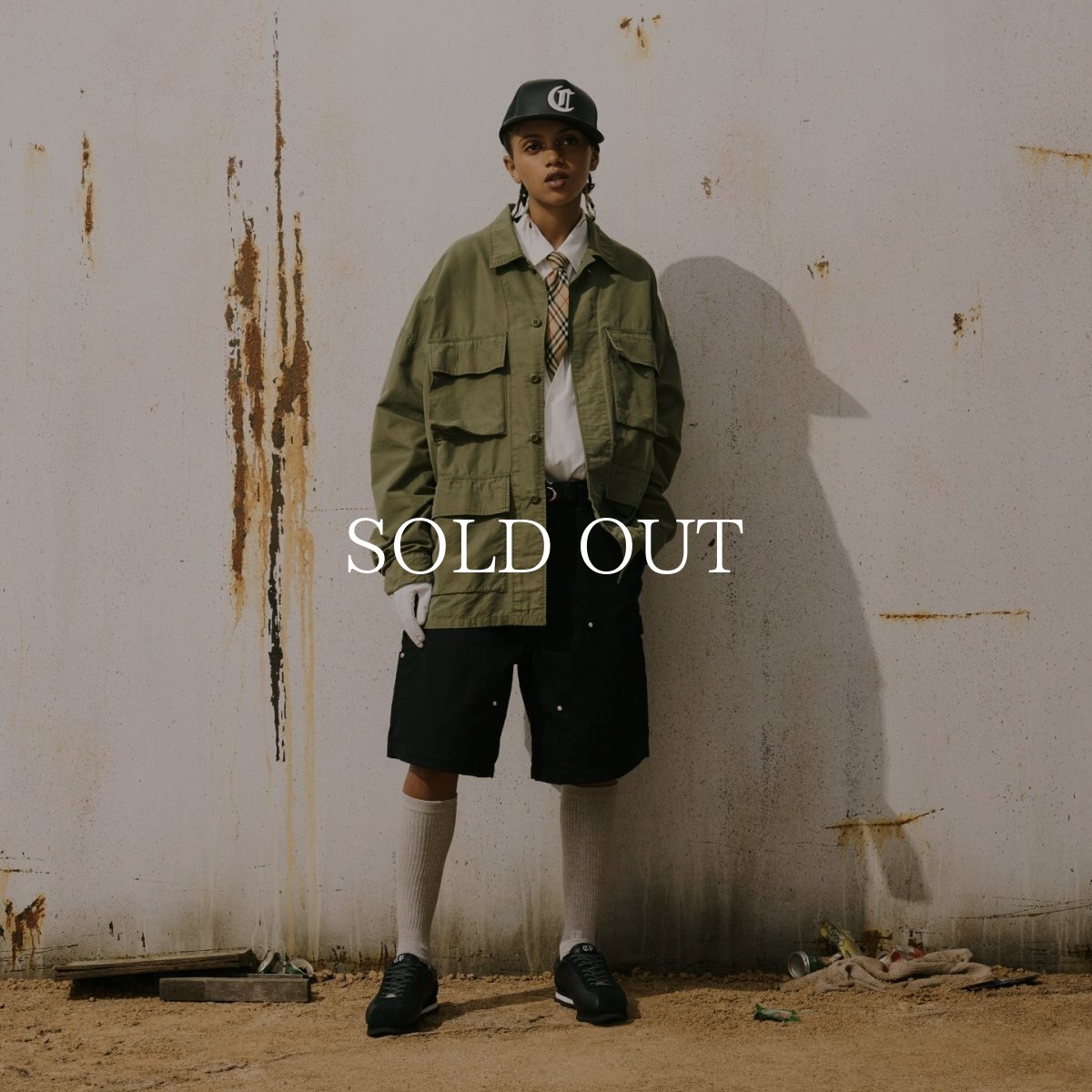 画像4: COOTIE   Abyss Dyed Duck Double Knee Painter Shorts (4)