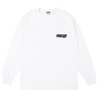 PORKCHOP ポークチョップ　長袖Tシャツ　ロンT Lサイズ　ホワイト PORKCHOP ポークチョップ ロンT長袖 Tシャツ PORKCHOP - ポーク