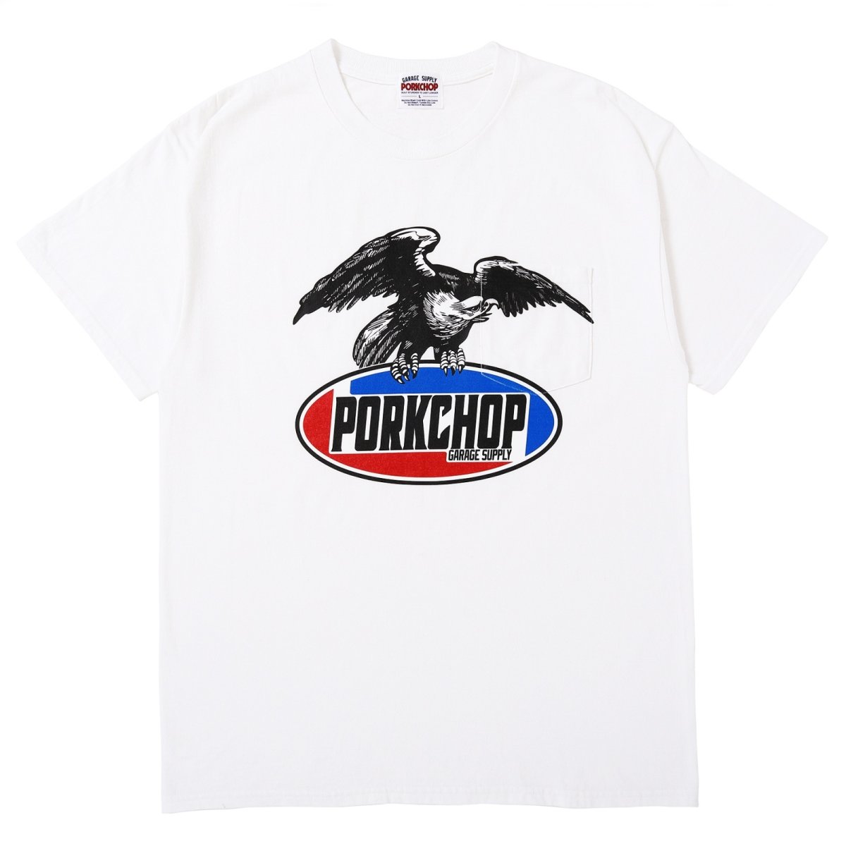 画像1: PORKCHOP GARAGE SUPPLY  EAGLE LOGO POCKET TEE (1)