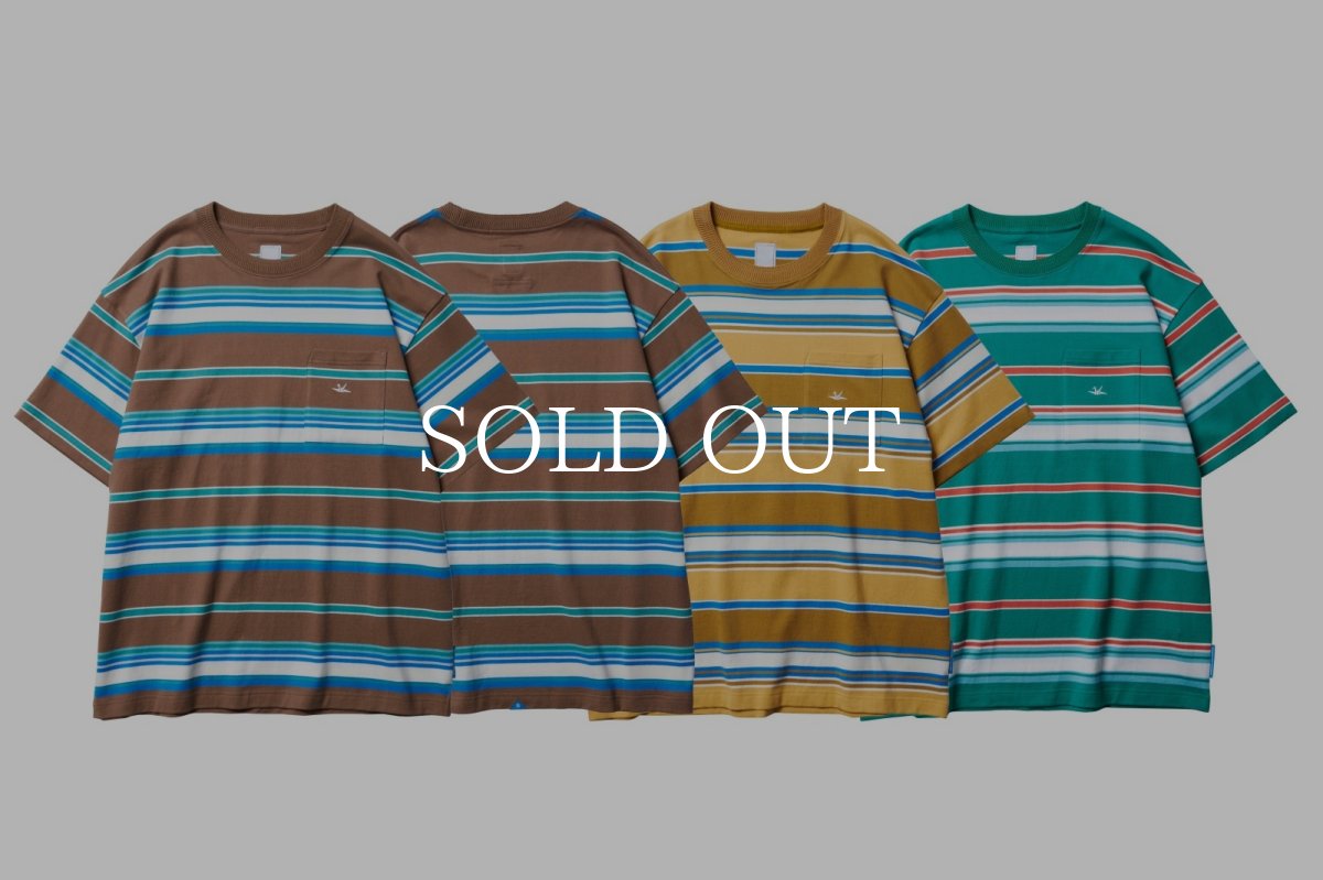 画像1: Liberaiders  MULTI STRIPE POCKET TEE (1)