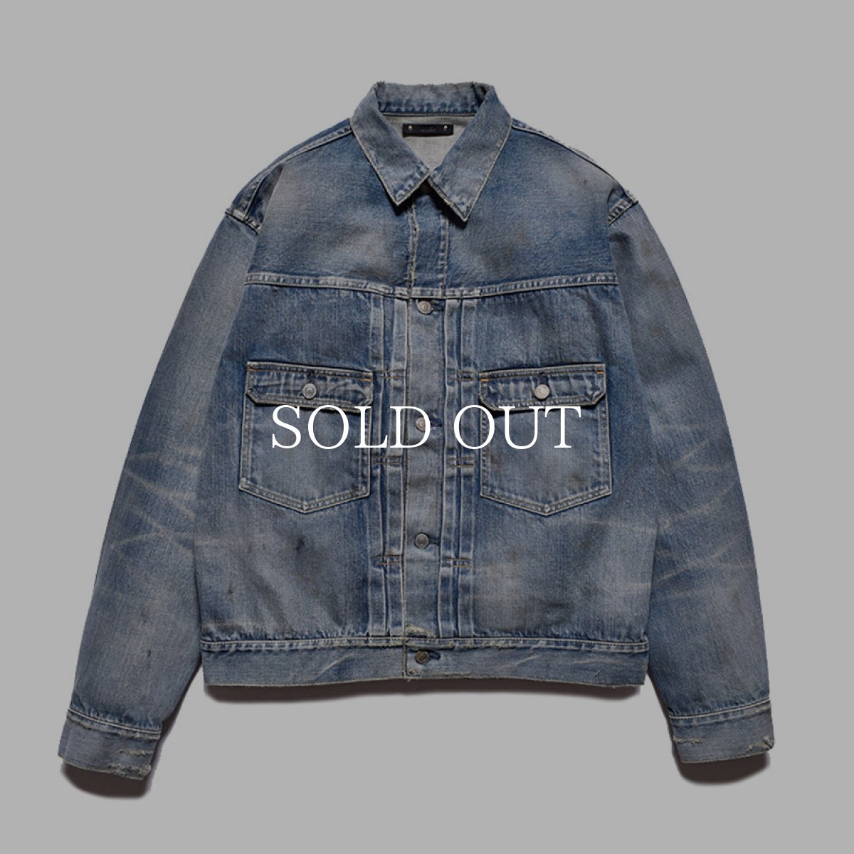 画像1: MINEDENIM  MARVIN × MINEDENIM “Andy Print” Denim Trucker Jacket USD (1)