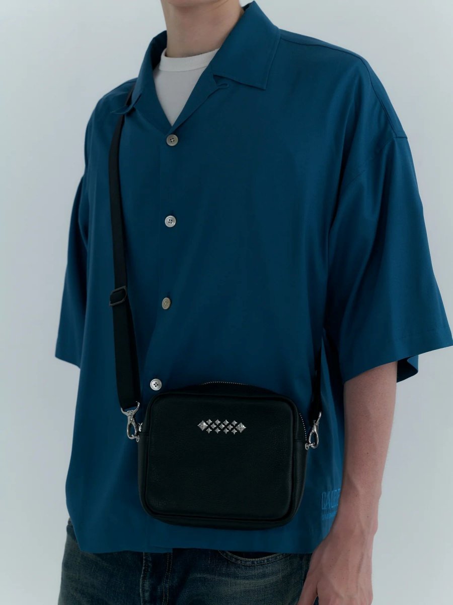 画像7: CALEE  STUDS LEATHER SHOULDER BAG <BOX TYPE> (7)