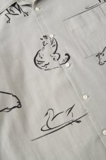 画像7: OLD JOE   ORIGINAL PRINTED OPEN COLLAR SHIRTS (Animal Drawing)  (7)