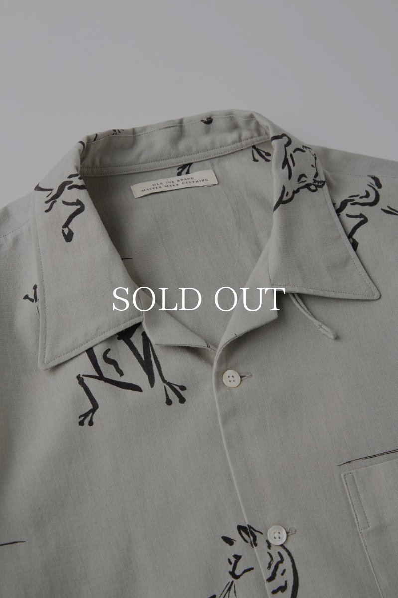 画像4: OLD JOE   ORIGINAL PRINTED OPEN COLLAR SHIRTS (Animal Drawing)  (4)