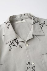 画像4: OLD JOE   ORIGINAL PRINTED OPEN COLLAR SHIRTS (Animal Drawing)  (4)