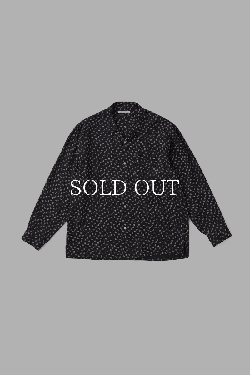 画像1: OLD JOE   ORIGINAL PRINTED OPEN COLLAR SHIRTS (Deco Monogram)  (1)