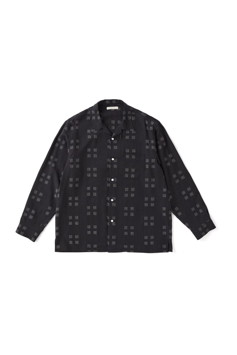 画像1: OLD JOE   ORIGINAL PRINTED OPEN COLLAR SHIRTS (Square Dot) (1)