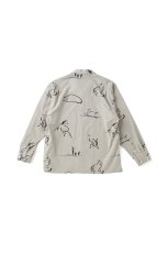 画像3: OLD JOE   ORIGINAL PRINTED OPEN COLLAR SHIRTS (Animal Drawing)  (3)