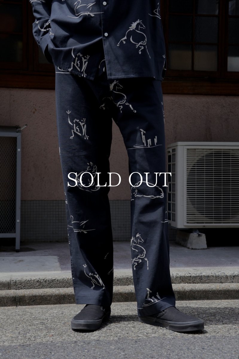 画像7: OLD JOE   ORIGINAL PRINTED EASY TROUSER (Animal Drawing) (7)