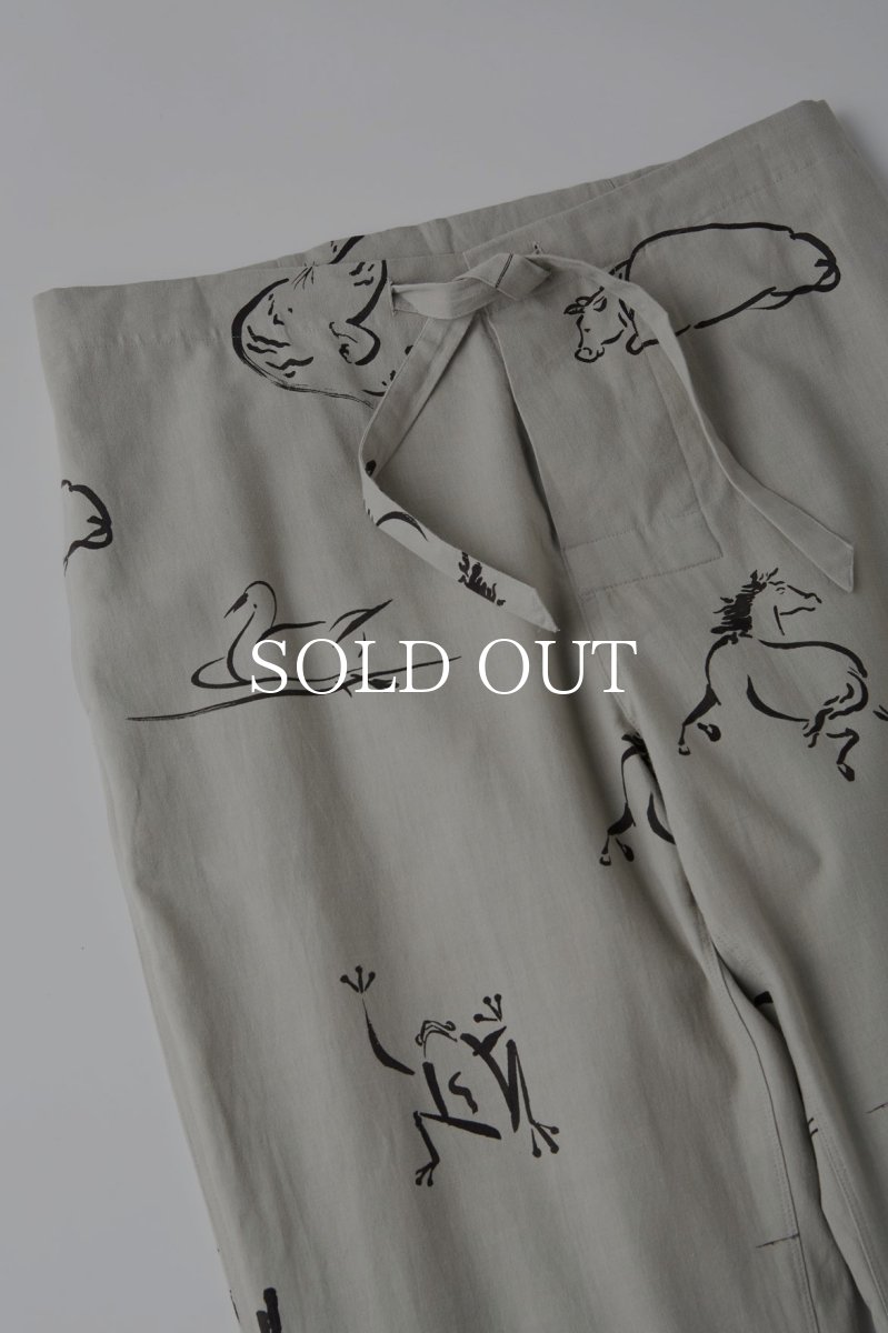 画像3: OLD JOE   ORIGINAL PRINTED EASY TROUSER (Animal Drawing) (3)