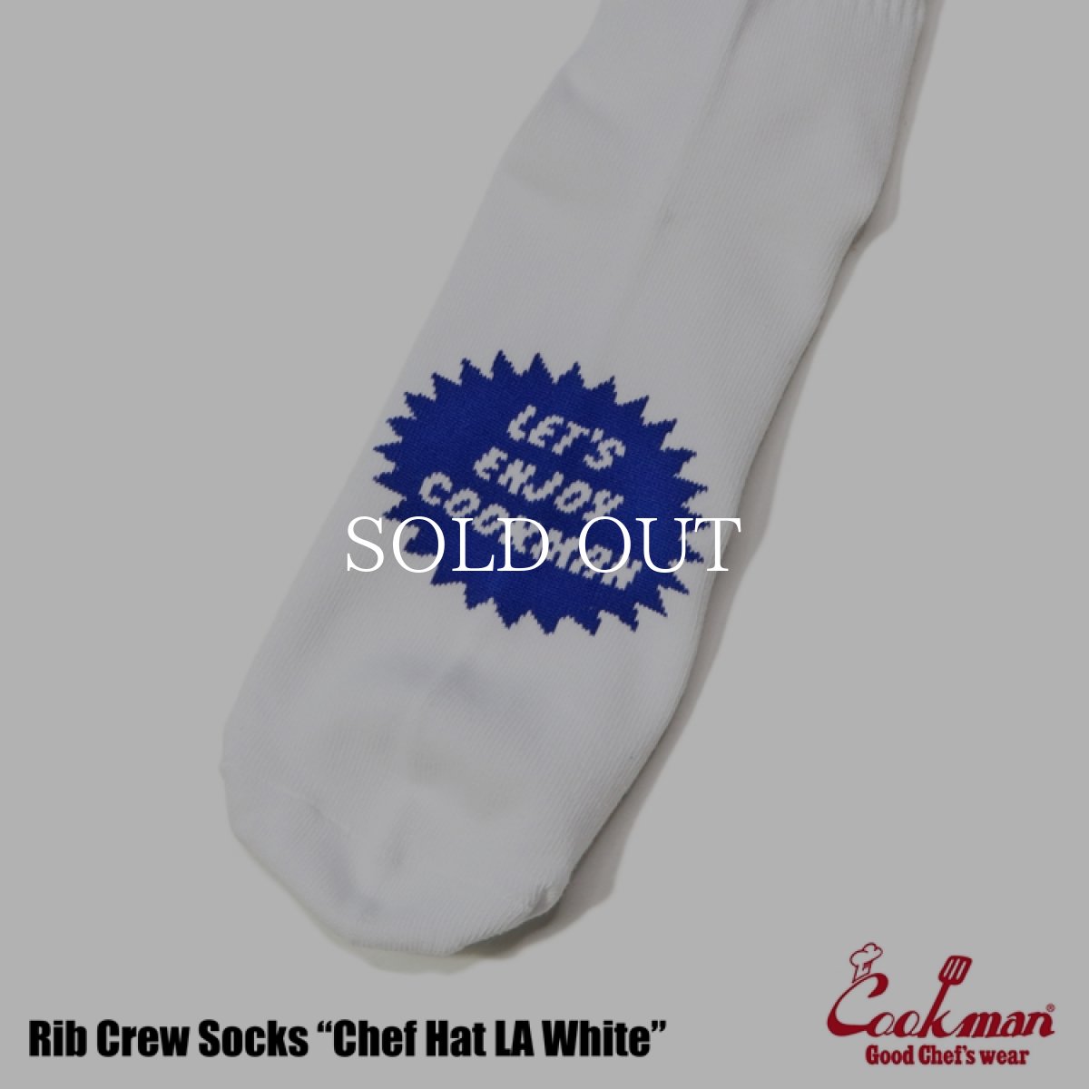 画像4: COOKMAN  ソックス Rib Crew Socks Chef Hat LA White (4)