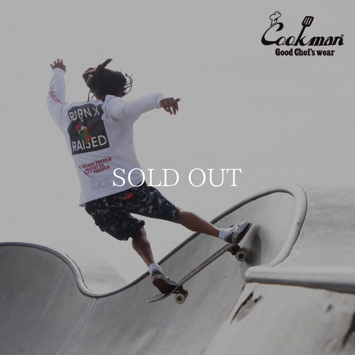 画像4: COOKMAN  シェフパンツ Chef Pants Short Marble Black (4)