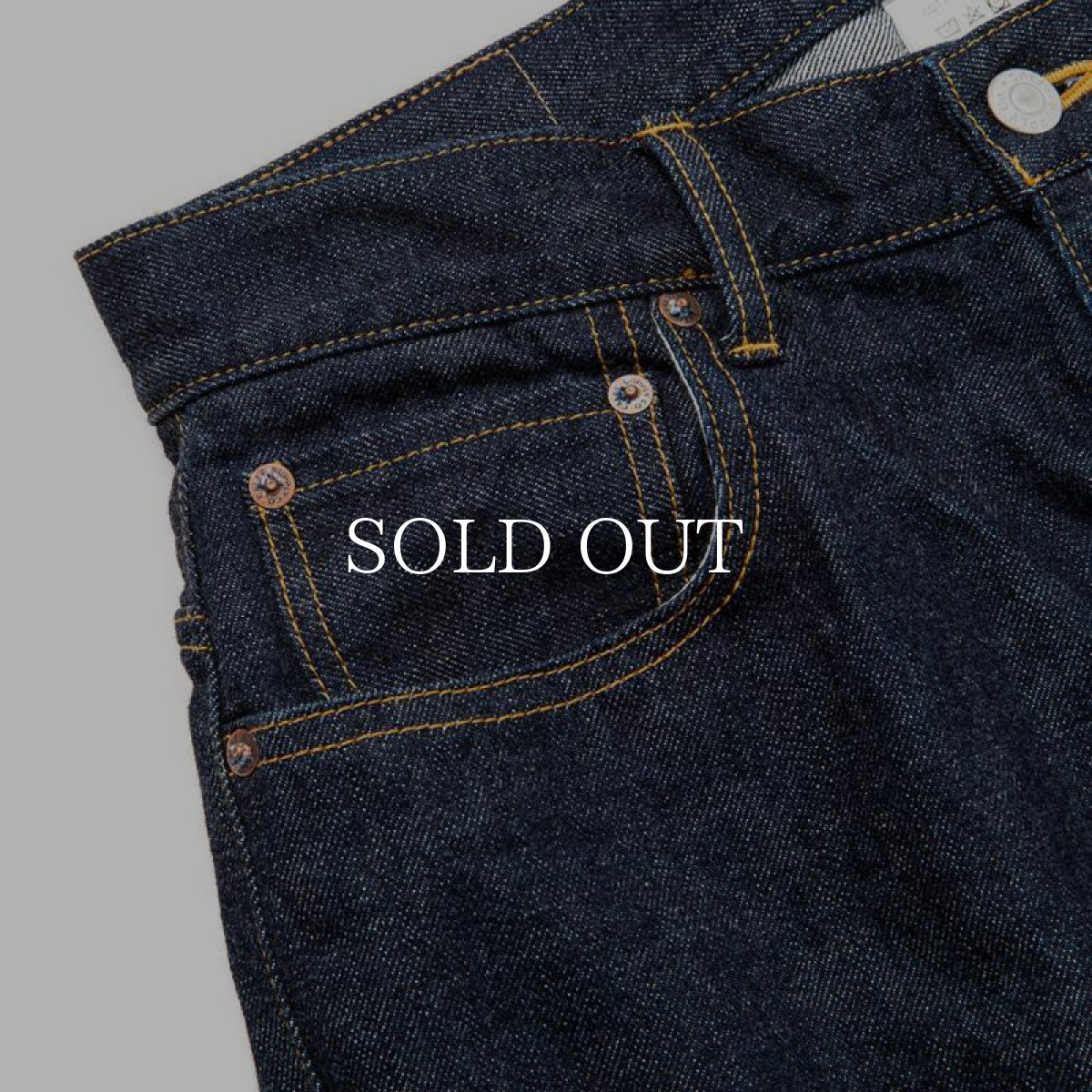 画像4: CALEE  VINTAGE REPRODUCT WIDE SILHOUETTE DENIM PANTS ＜OW＞ (4)