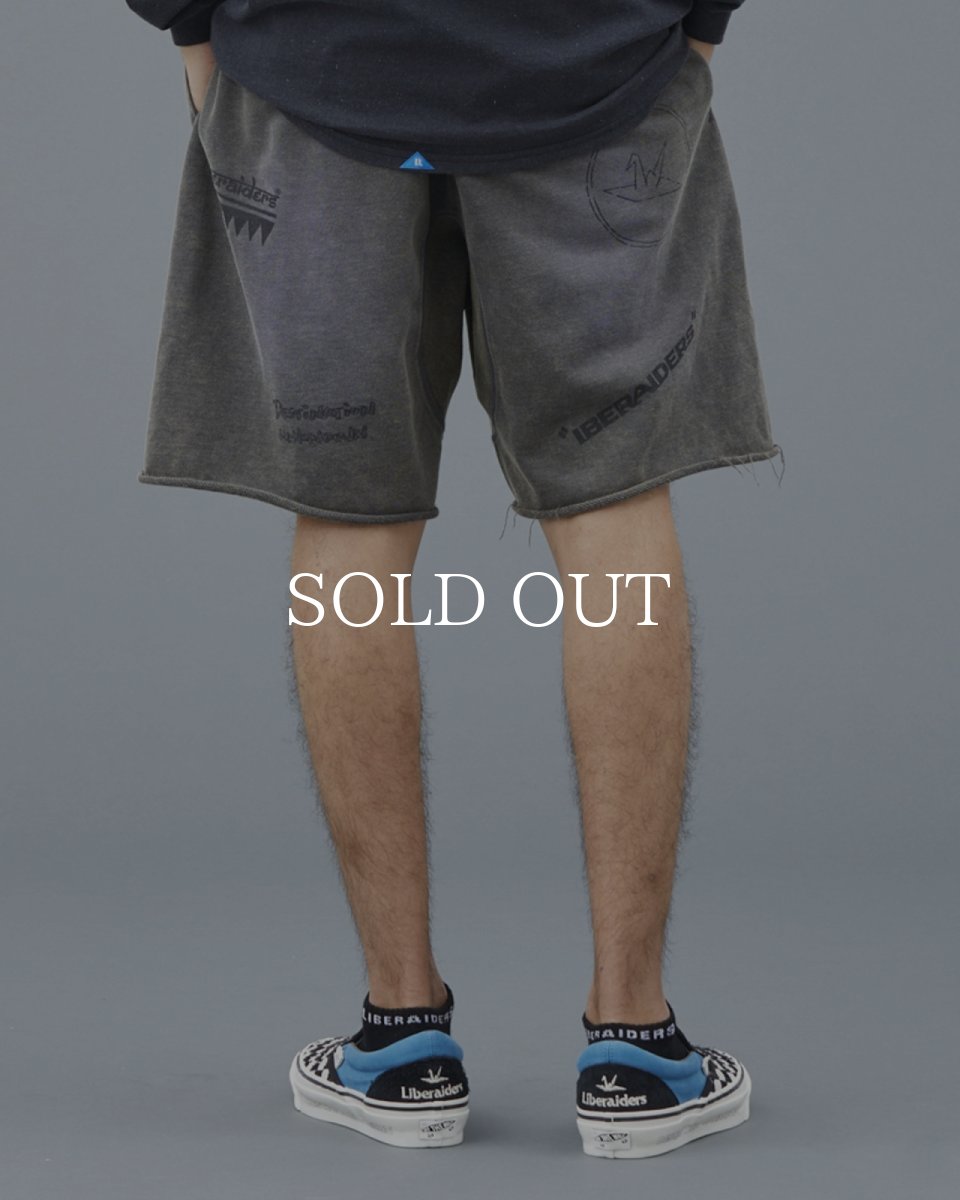 画像14: Liberaiders  HANDWRITING PRINT SWEAT SHORTS (14)
