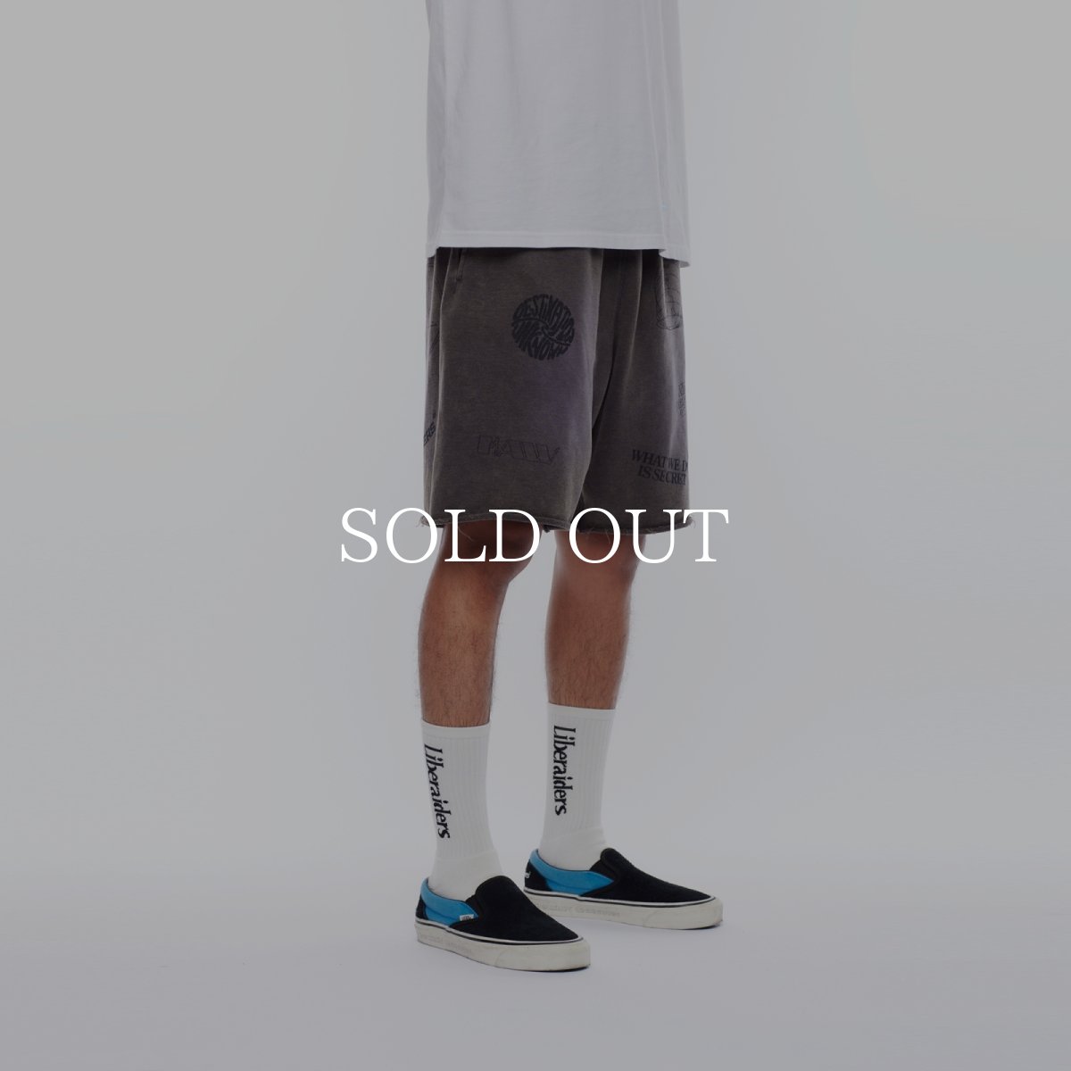 画像6: Liberaiders  HANDWRITING PRINT SWEAT SHORTS (6)