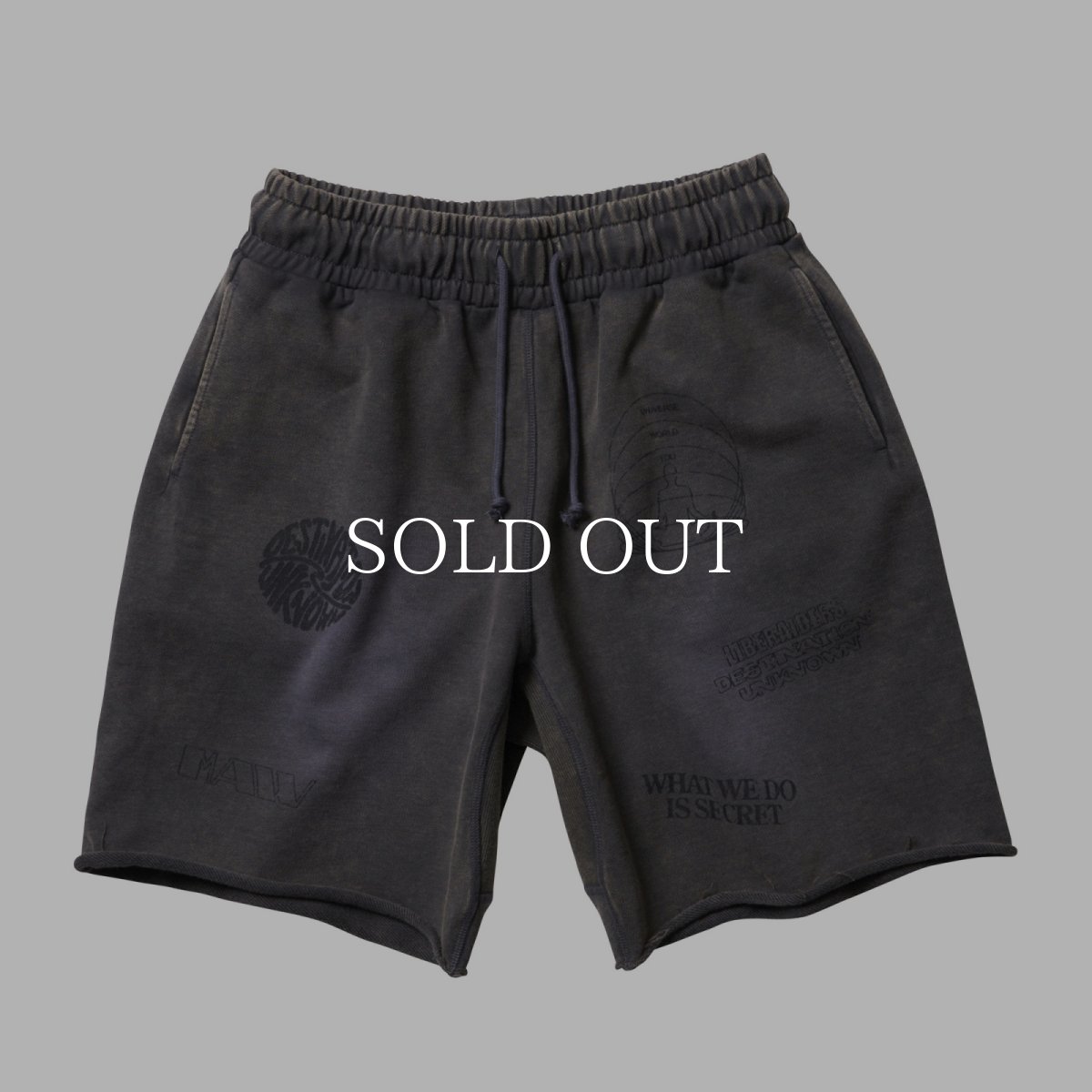 画像1: Liberaiders  HANDWRITING PRINT SWEAT SHORTS (1)