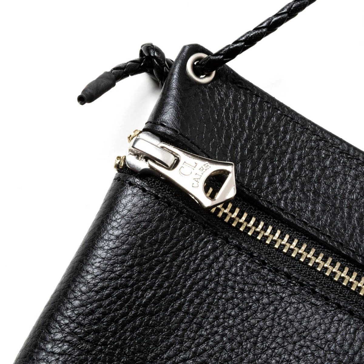 画像4: CALEE  STUDS LEATHER ZIP SACOCHE (4)