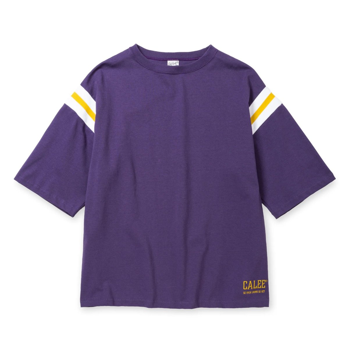 画像3: CALEE  VINTAGE TYPE RIB FOOT BALL TEE (3)