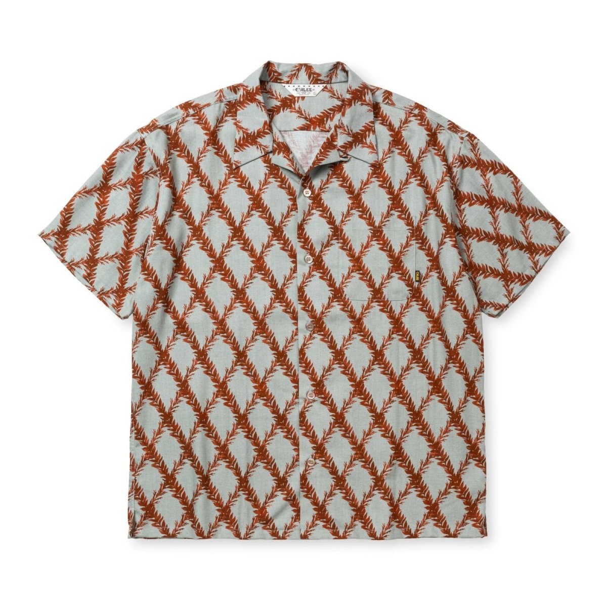 画像2: CALEE  PLAID OPEN COLLAR S/S SH (2)