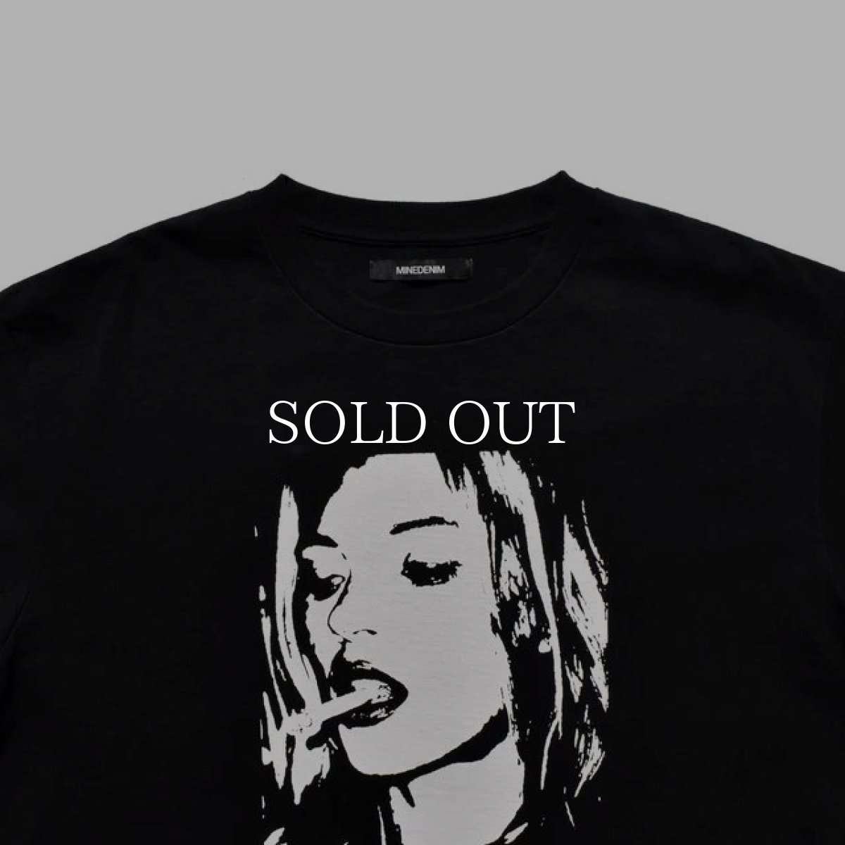 画像3: MINEDENIM  Monochrome Two tone Face Crewneck T-SH (3)