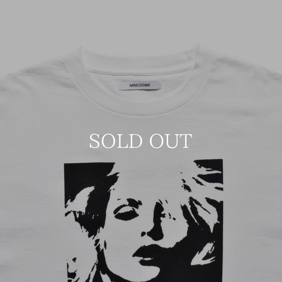 画像10: MINEDENIM  Monochrome Two tone Face Crewneck T-SH (10)