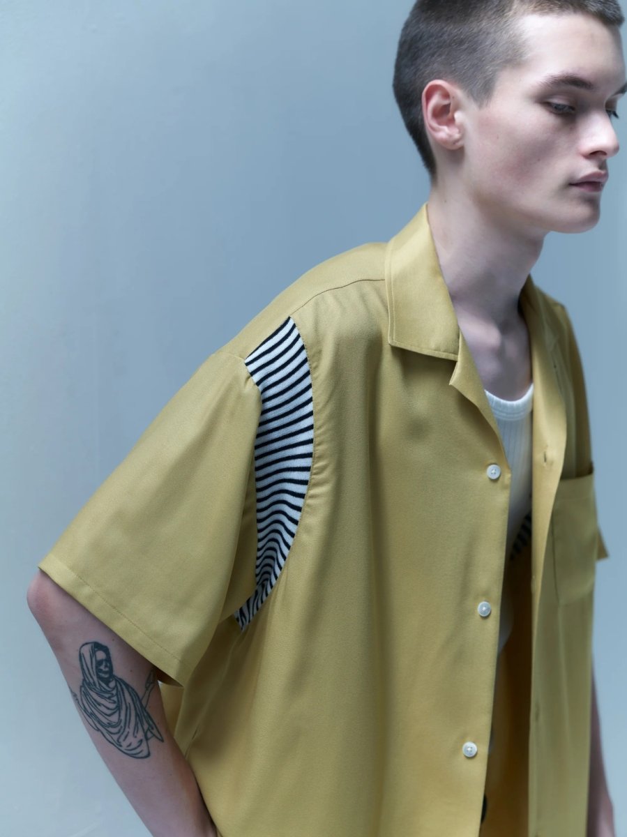 画像11: CALEE  VINTAGE TYPE RIB BOWLING SH (11)