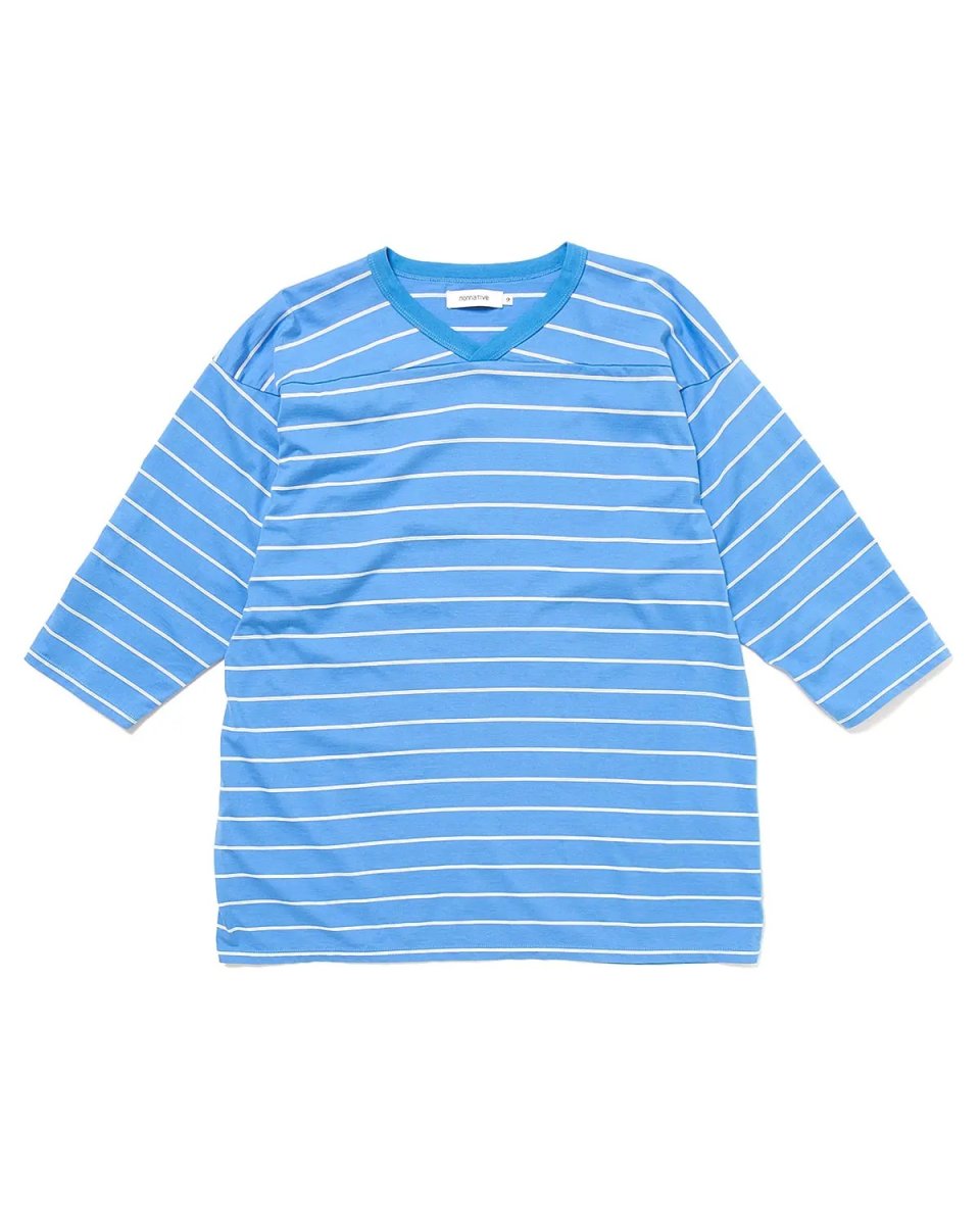 画像1: nonnative  COACH Q/S V-NECK TEE BORDER COTTON JERSEY (1)