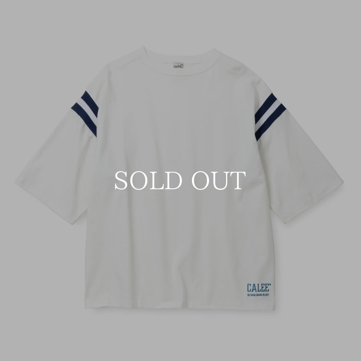 画像2: CALEE  VINTAGE TYPE RIB FOOT BALL TEE (2)