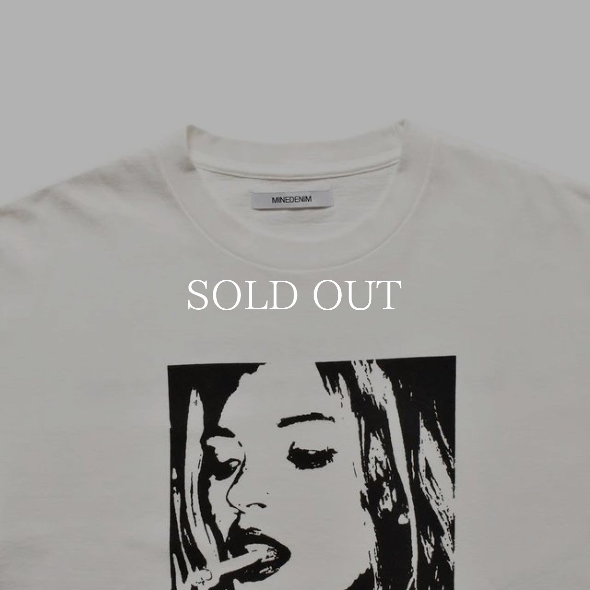 画像10: MINEDENIM  Monochrome Two tone Face Crewneck T-SH (10)