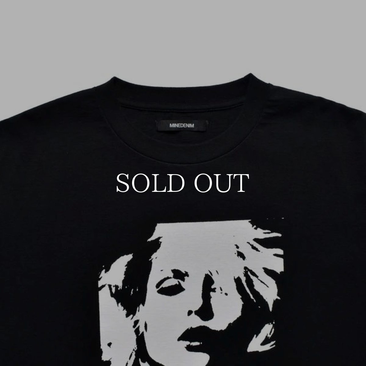 画像3: MINEDENIM  Monochrome Two tone Face Crewneck T-SH (3)