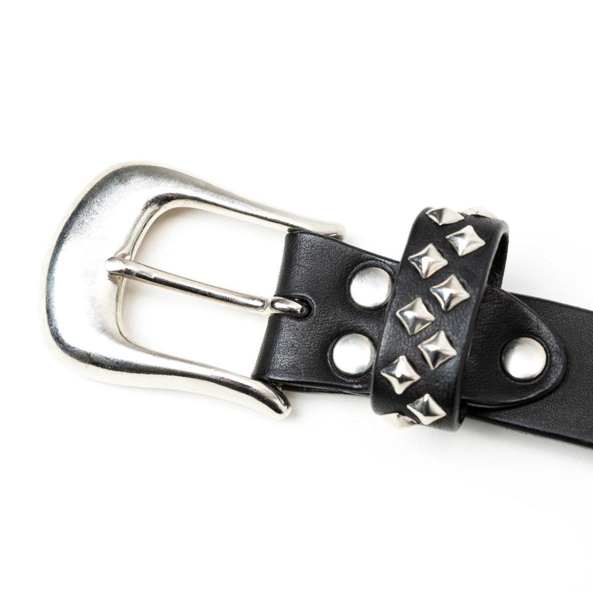 画像2: CALEE  STUDS LEATHER NARROW BELT <TYPE B> (2)