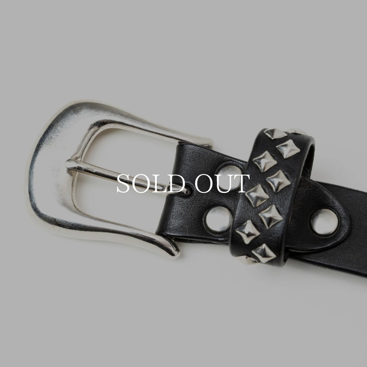 画像2: CALEE  STUDS LEATHER NARROW BELT ＜TYPE B＞ (2)