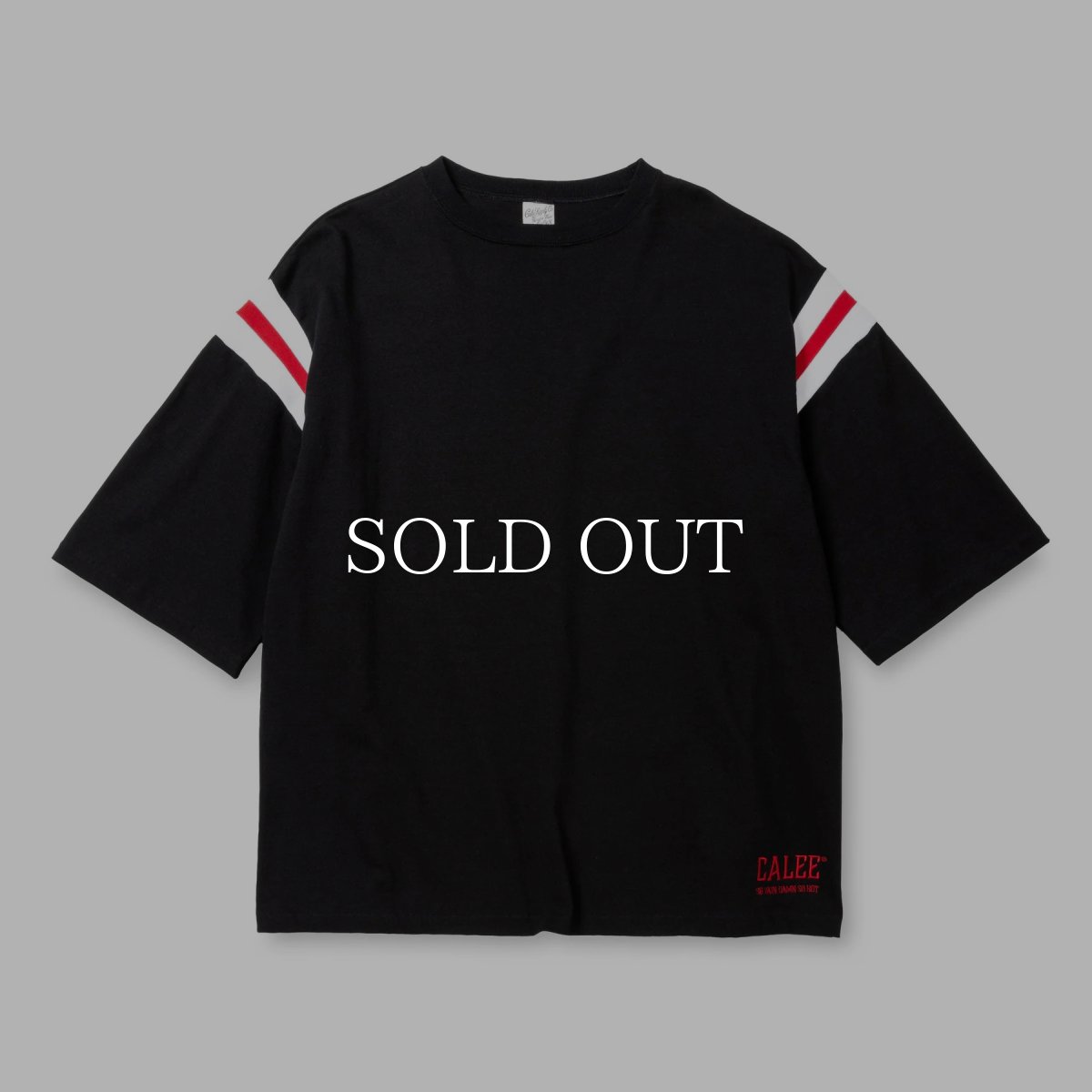 画像1: CALEE  VINTAGE TYPE RIB FOOT BALL TEE (1)