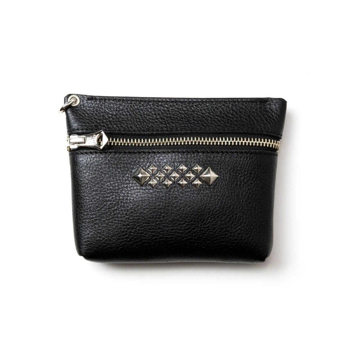 画像1: CALEE  STUDS LEATHER ZIP POUCH (1)