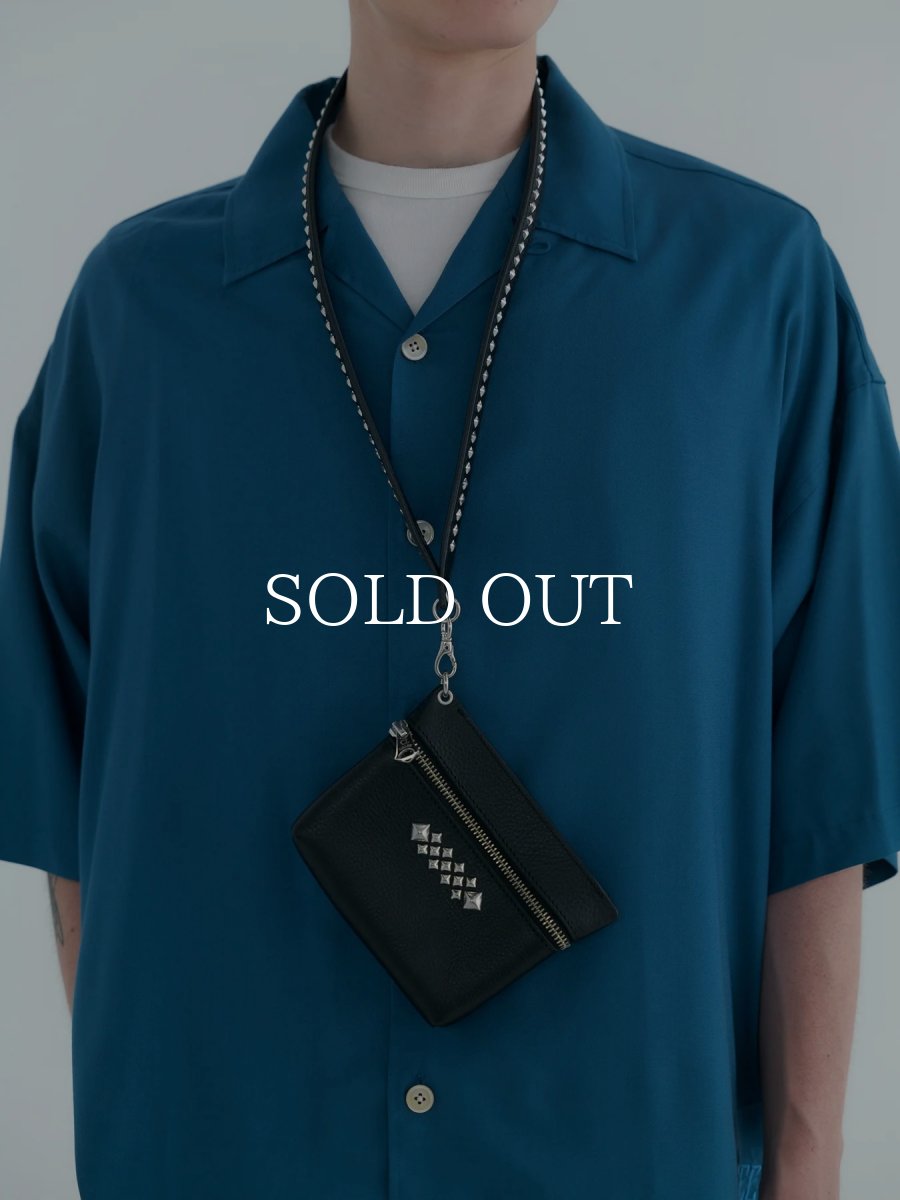 画像6: CALEE  STUDS LEATHER ZIP POUCH (6)