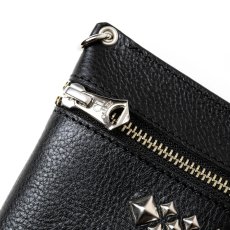 画像4: CALEE  STUDS LEATHER ZIP POUCH (4)