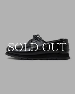 靴 nonnative OFFICER DECK SHOES COW LEATHER nonnative - OFFICER DECK SHOES COW LEATHER - BLACK – anemoscope