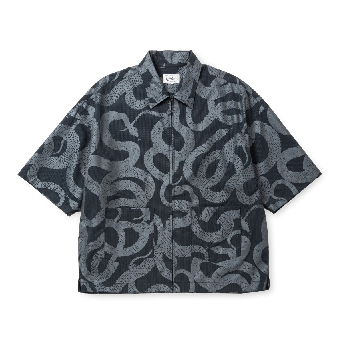 画像1: CALEE  DOTAIR®︎ SNAKE PATTERN ZIP SH ＜REFLECTOR＞ (1)