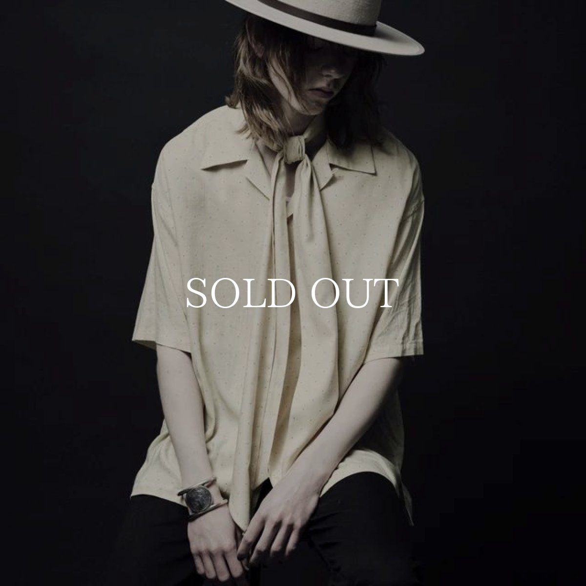 画像11: MINEDENIM  C.R.Silk Dots Open Collar SH (11)