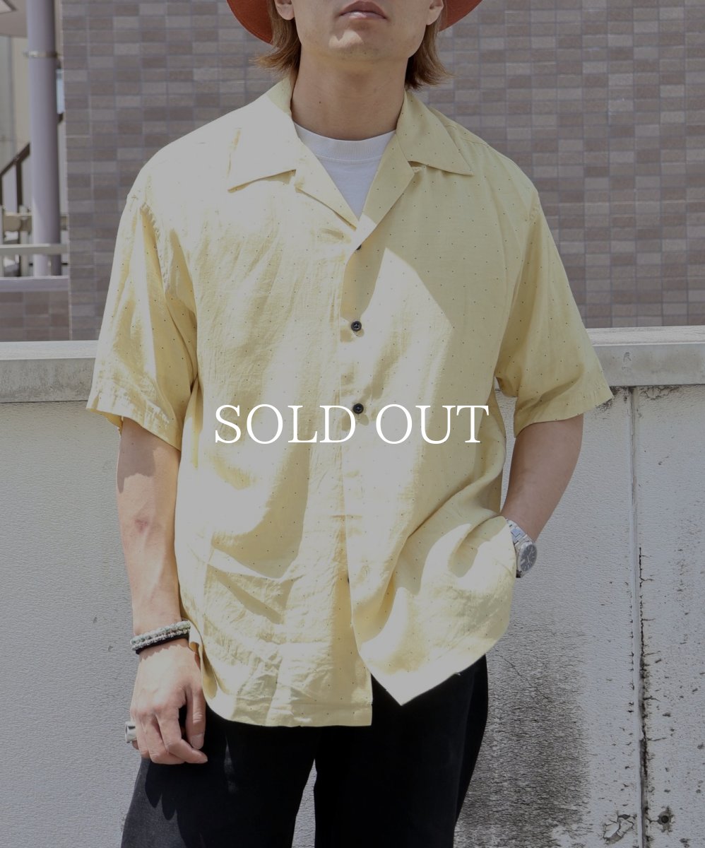 画像12: MINEDENIM  C.R.Silk Dots Open Collar SH (12)