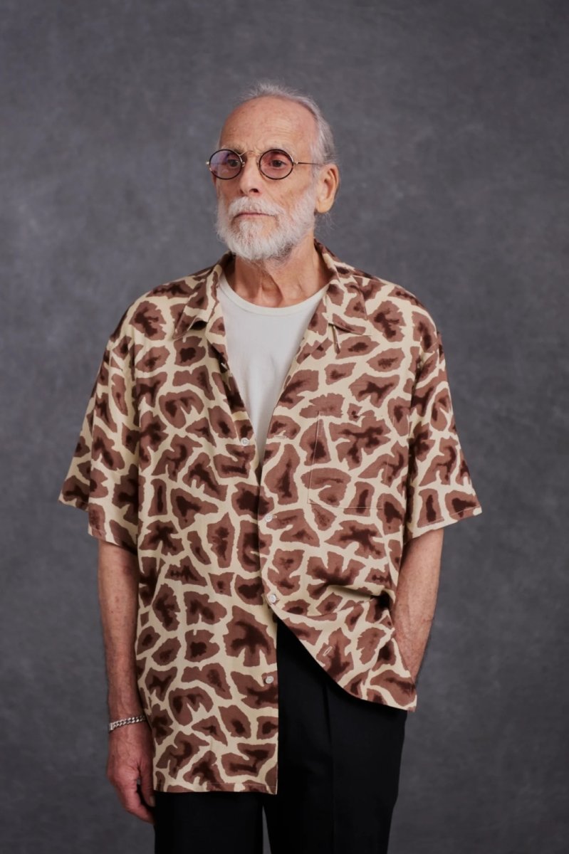 画像7: OLD JOE   ORIGINAL PRINTED OPEN COLLAR SHIRTS (Giraffe) Short-sleeve (7)