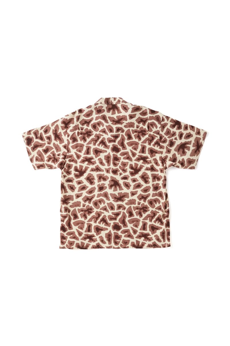 画像2: OLD JOE   ORIGINAL PRINTED OPEN COLLAR SHIRTS (Giraffe) Short-sleeve (2)
