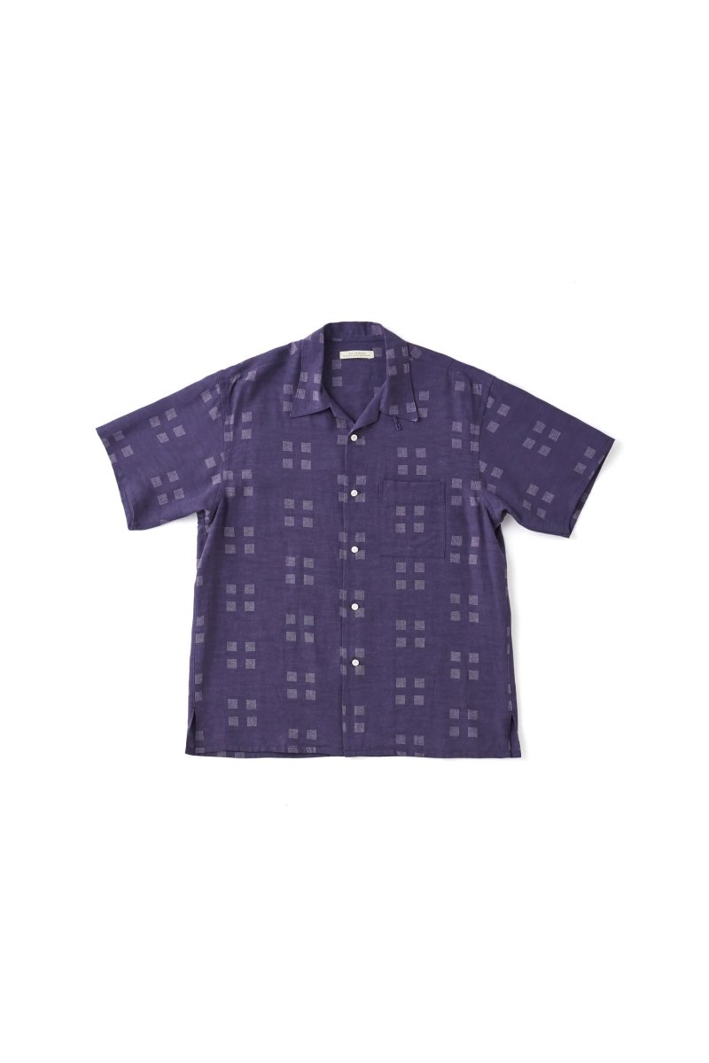 画像1: OLD JOE   ORIGINAL PRINTED OPEN COLLAR SHIRTS (Square Dot) Short-sleeve (1)