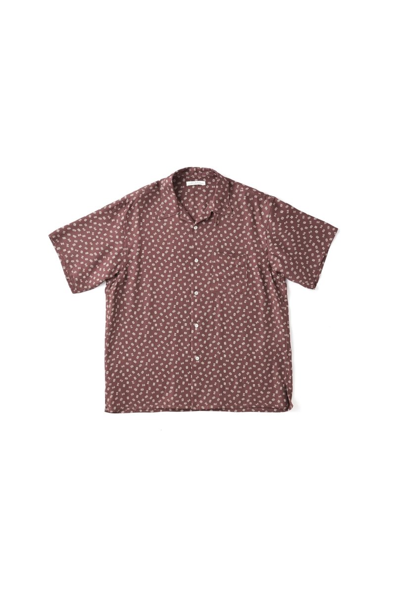 画像2: OLD JOE   ORIGINAL PRINTED OPEN COLLAR SHIRTS (Deco Monogram) Short-sleeve (2)