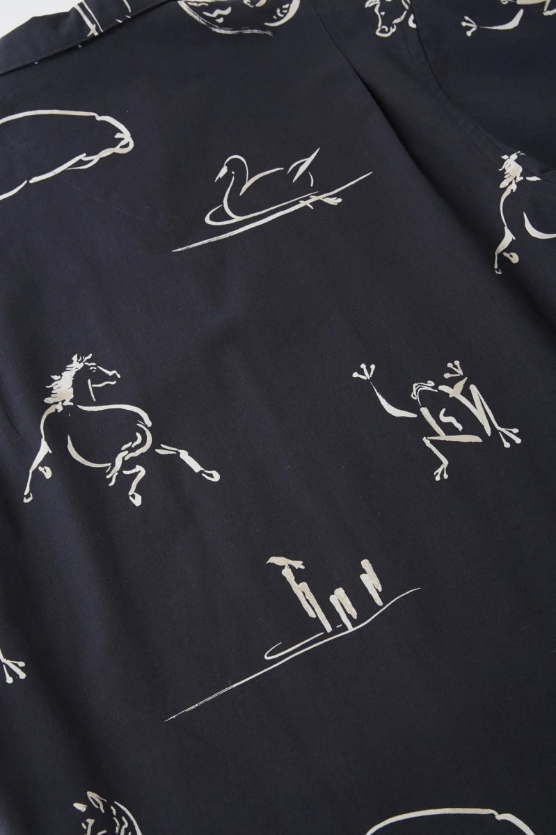 画像5: OLD JOE   ORIGINAL PRINTED OPEN COLLAR SHIRTS (Animal Drawing) Short-sleeve (5)