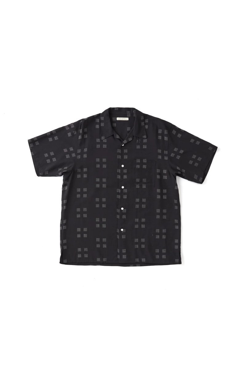 画像2: OLD JOE   ORIGINAL PRINTED OPEN COLLAR SHIRTS (Square Dot) Short-sleeve (2)